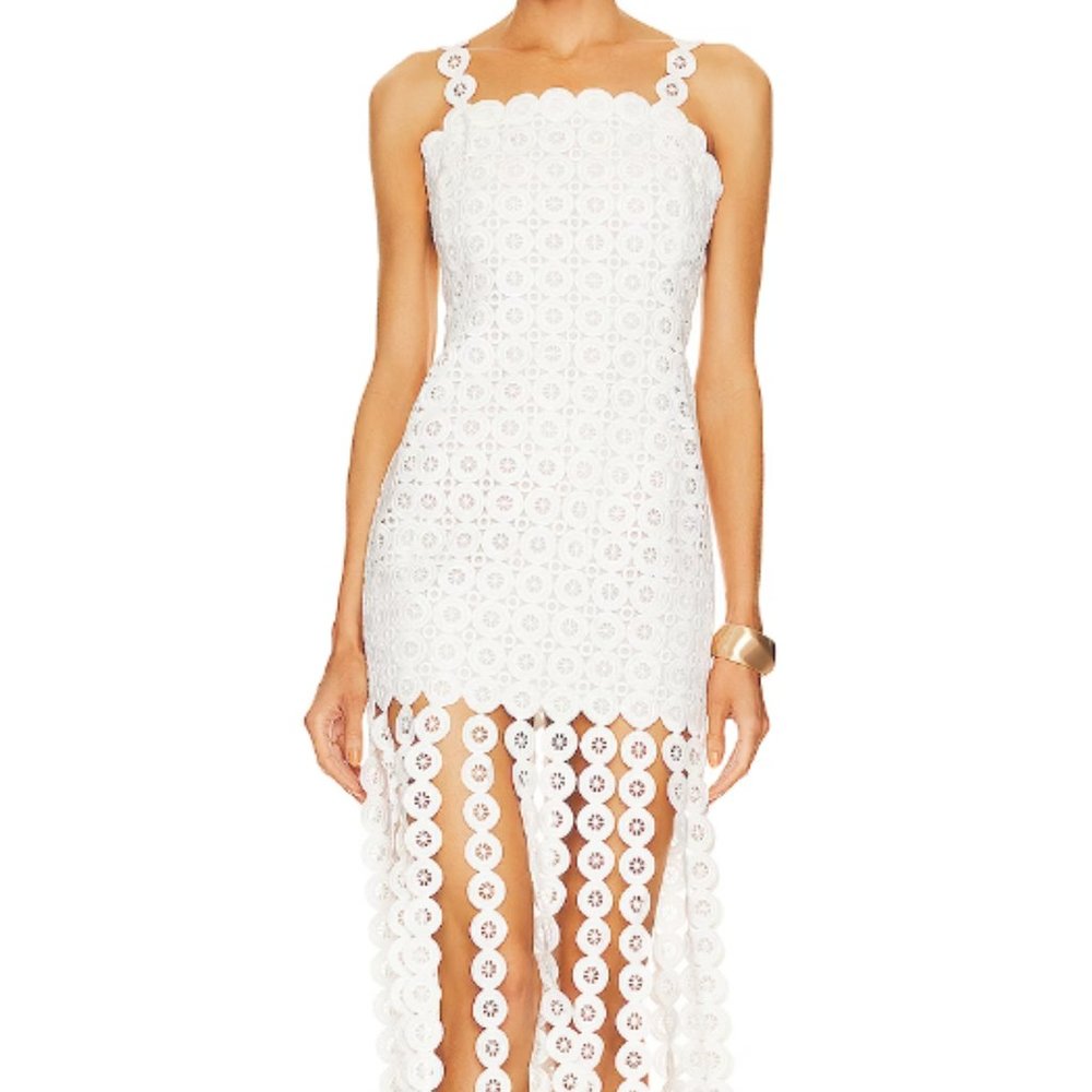 Jonathan Simkai Jaycee Circle Lace Midi Dress - image 3